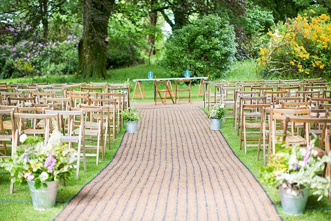 Outdoor woodland wedding ceremony Cork