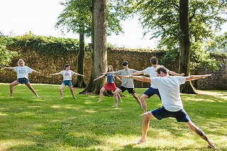 Woodland yoga at Ballyvolane House