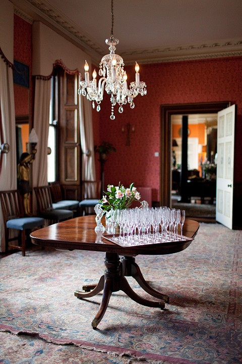 Drinks reception in the dining room