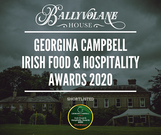 Georgina Campbell Irish Food & Hospitality Awards 2020 - Ballyvolane House shortlisted