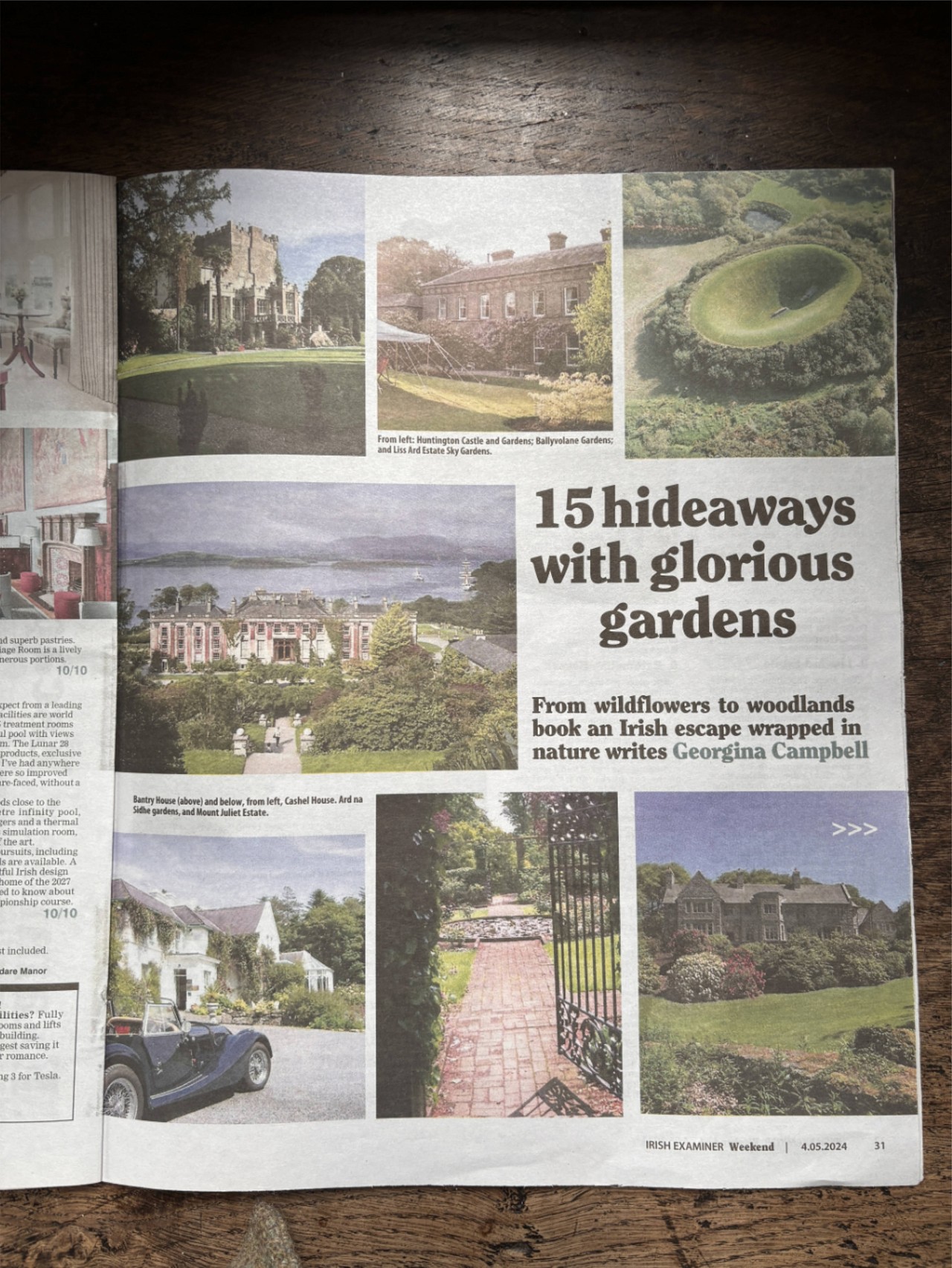 Irish Examiner Weekend ‘15 hideaways with glorious gardens’ by