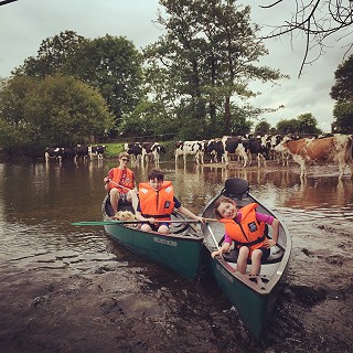 Canoeing on the river Blackwater