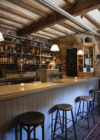 Bar in the rustic barn at Ballyvolane House