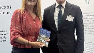 Cynthia Ní Murchú and Justin at the European Parliament for the European Historic Houses General Assembly